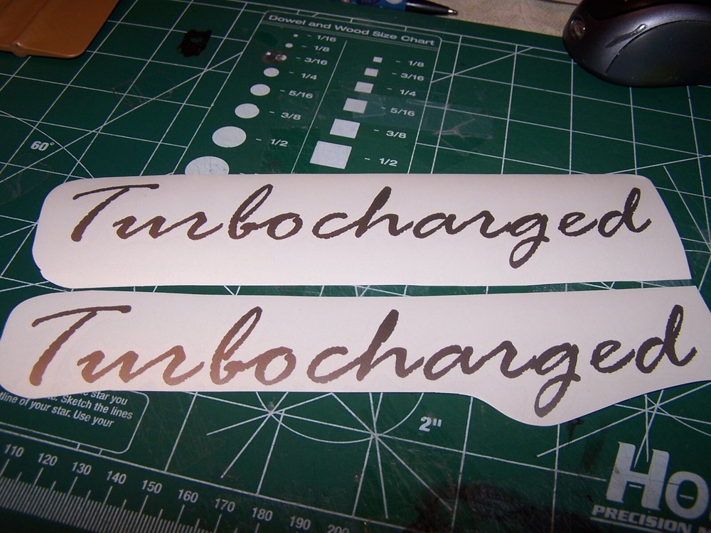 Turbocharged Decal, Turbocharged Hood Decal Set