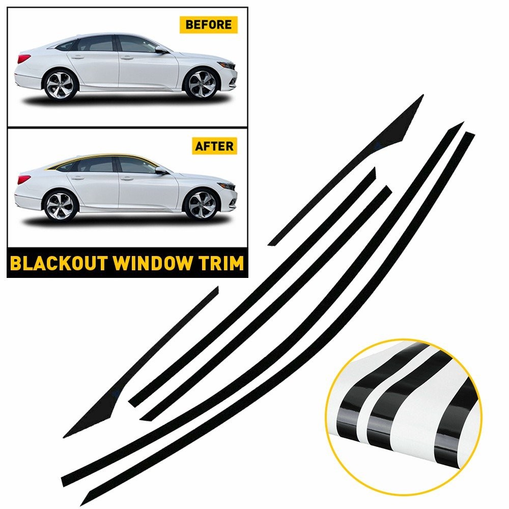 Chrome Delete Blackout Overlay for 2018-22 Honda Accord Sedan Window Trim Y