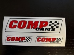 COMP CAMS 3PC Vinyl Decal Sticker SET Logo Racing NHRA NASCAR Car Race Camshaft