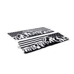 2pcs Rear Side Window American Flag & Landscape Decal Fits 2003-2009 Hummer H2