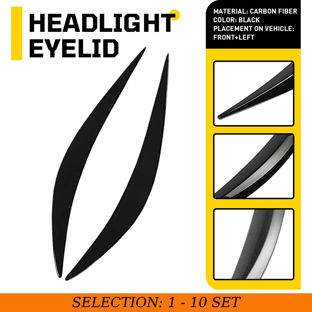 Car Eyebrows For INFINITI Q50 2014-2023 Plastic Headlight Eyelid Trim Cover 2-20