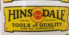Hinsdale Tools of Quality decal for restoration of vintage tool box One 4”