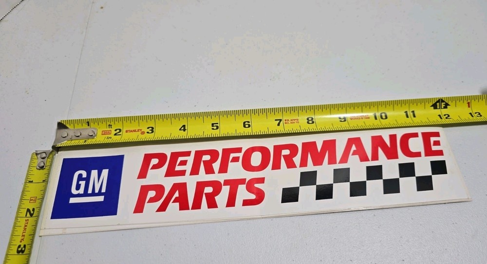 GENUINE GM Performance Parts Sticker Decal Race Car Man Cave 12″ X 2 1/2″