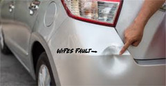 funny wifes fault decal sticker for any vehicle, NEW, any color contact seller.