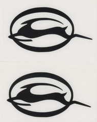 2 New IMPALA Chevy 6″ Black Decals Stickers Car Shows Windows Decal