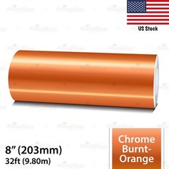 8″ Vinyl Pinstriping Pin Stripe Styling Tape Sticker 203mm CHROME BURNT-ORANGE