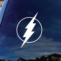 Flash Bolt Comic Superhero Car Window Vinyl Decal Sticker (White, 4″ inches)