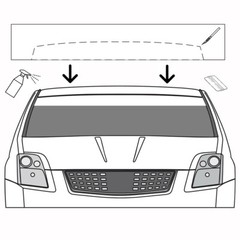 8*60inch/10*60inch Universal Windshield Banner White Vinyl Decal Sun Strip USA
