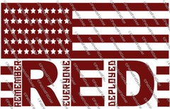 R.E.D.,Remember Everyone Deployed,Support Our Troops,Flag,Stickers,Vinyl Decal