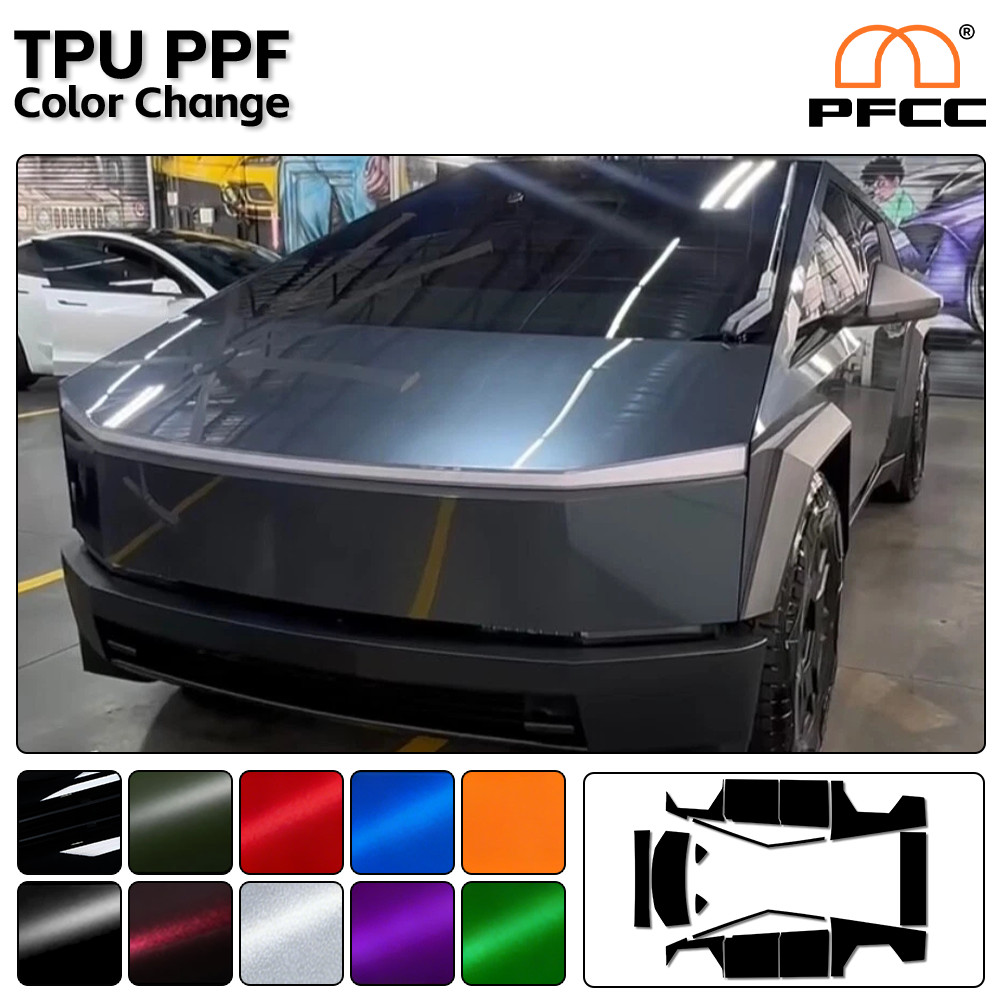 Byron Bay Blue For TPU Cybertruck PPF Paint Protection Film Wrap Color Change