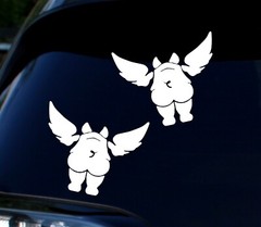 Pig Sticker – 2 Pack of Fantasy Flying Pig Decals