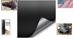 6″ x 60″ Universal Matte Black Vinyl Wrap – No Bubbles, Professional Finish