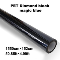 5FTx50FT PET Black to Blue Chameleon Vinyl Wrap Self-Adhesive Air Release