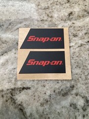 2 Snap on tools. sticker. Black Angled Cut. 2.625” X 1..25” 3m Adhesive