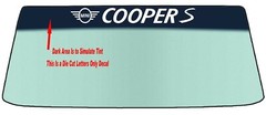 FITS MINI COOPER WINDSHIELD BANNER DIE CUT VINYL DECAL – WITH APPLICATION TOOL