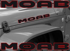 (2) MOAB Fender Graphics Decals FITS Jeep Wrangler Dual color