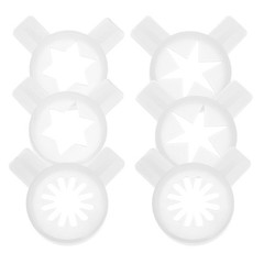 6pcs Ice Cream Maker Nozzle Set Decorative Soft Serve Machine Attachments for