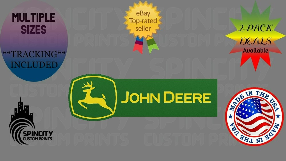 JOHN DEERE Vinyl Decal Laptop Tractor Toolbox Truck Sticker Multiple Sizes NEW