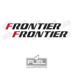 For Nissan FRONTIER Pickup Premium Vinyl Decal 2-pack – 15″ wide x 1.6″ tall