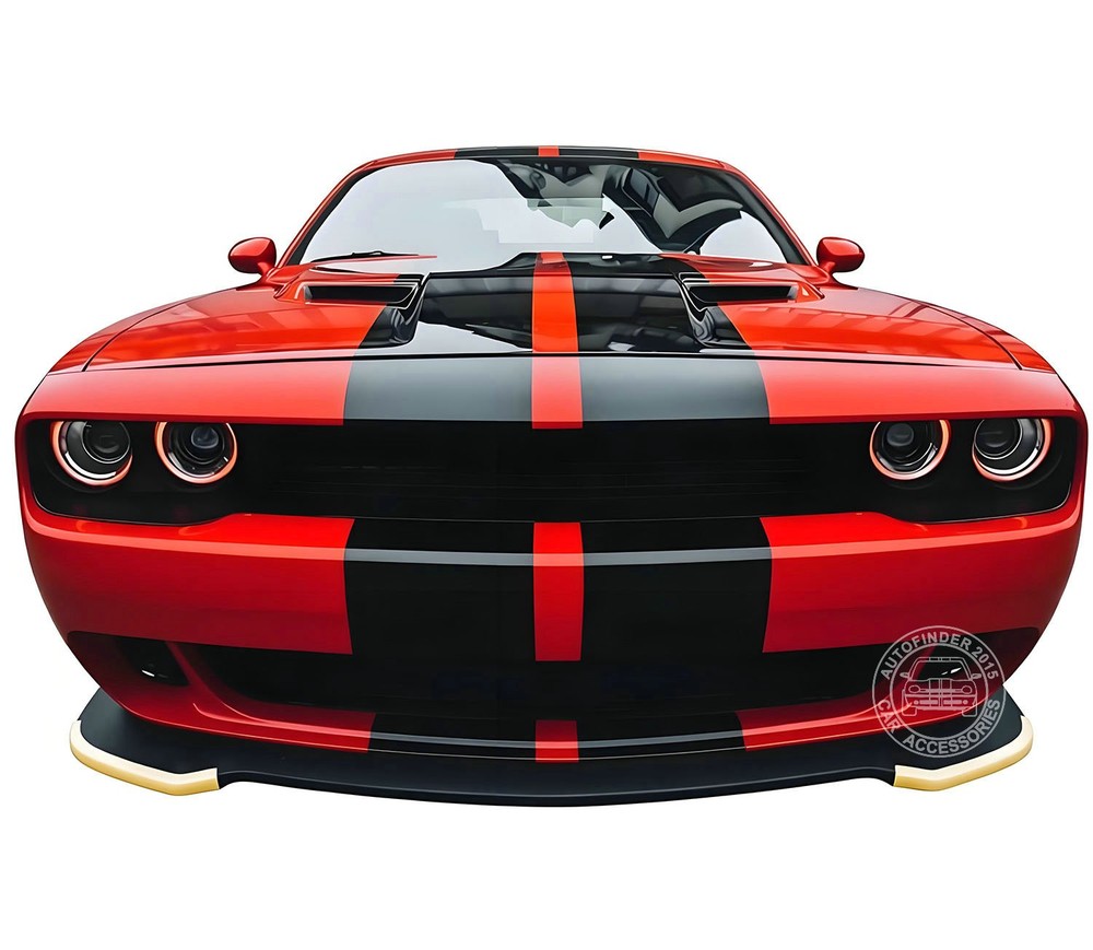 Racing Stripe Car Sticker For Dodge Challenger Waist Line Decal Bonnet Roof Rear