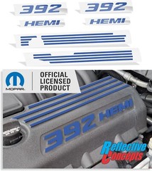 392 HEMI Engine Cover Decals Charger and Challenger SRT 392