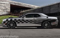 176″ x 22″ Racing Checkered Flag Graphic Stripe Decal Car Truck Vehicle SUV Side