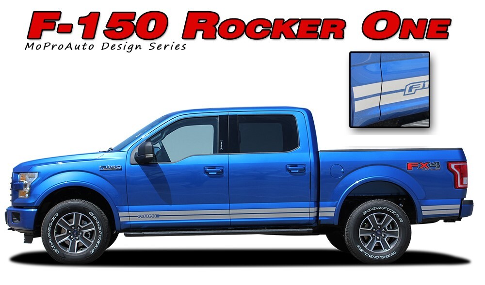 2015-2020 Rocker One F-150 Lower Side Panel Solid Decals Stripes Vinyl Graphics