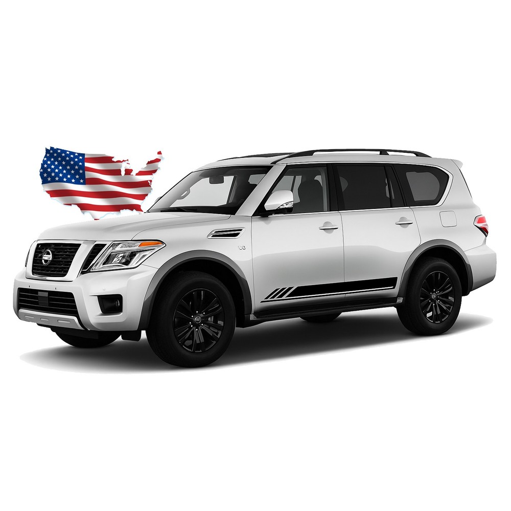 Vinyl Side Door Racing Stripes – Fits 2017-2024 Nissan Armada Patrol
