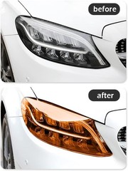 Amber Orange Premium Headlight+Taillight Fog Light Tint Film Vinyl Sticker Wrap