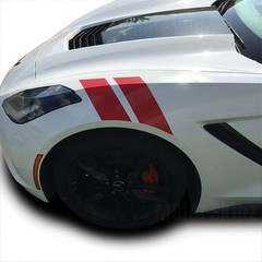 Fender Racing Hash Stripes Vinyl Decal Overlay for 2014-2019 Chevy Corvette C7