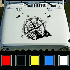 Car Hood Body Side Decal Mountain Compass Graphics Vinyl Sticker for 4×4 Offroad