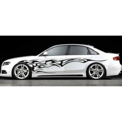 Car Body Decal Vinyl Flame Graphics Side Sticker Waterproof Racing Sport Decals