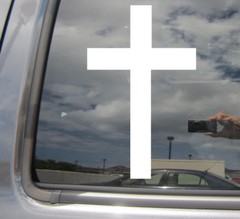 Plain Christian Cross – Latin Jesus Car Bumper Window Vinyl Decal Sticker 08082