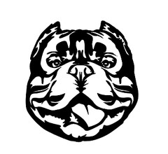 American Bully Dog Head Car Truck Decal Sticker 5×5 inches