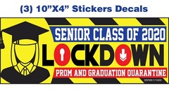 Social Distance Class Of 2020 Decal Stickers Social Distancing 3 10X4 Historical
