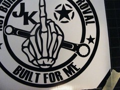 Fits JK Wrangler, Jeep Vinyl Sticker Decal