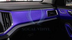 Premium Royal Purple Brushed Aluminum Steel Vinyl Wrap Sticker Film Air Release