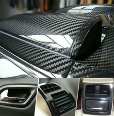 Auto Accessories 5D Glossy Carbon Fiber Vinyl Film Car Interior Wrap Stickers