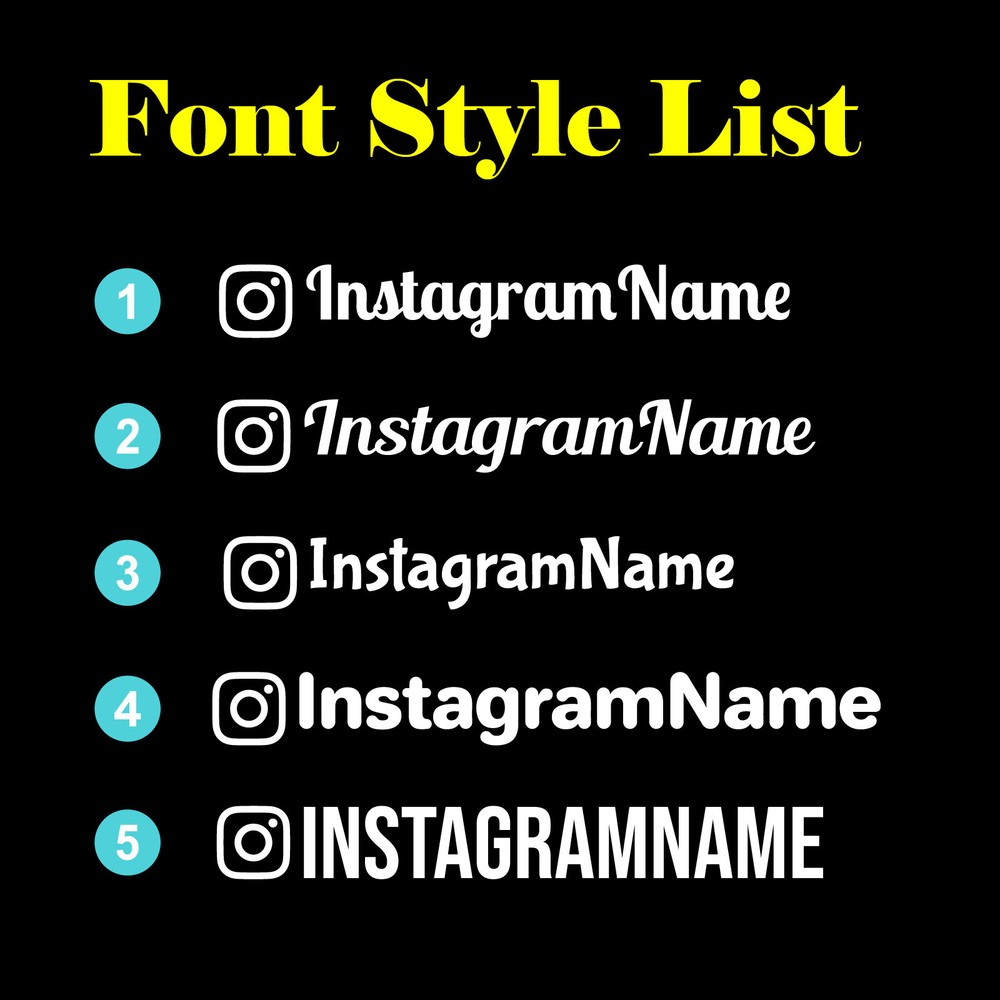 CUSTOM INSTAGRAM USERNAME Decal Vinyl Sticker | Car Bumper Window | Social Media