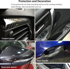 6D Carbon Fiber Vinyl Self Adhesive Film, High Gloss Black Carbon Fiber Vinyl Wr