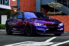 ESSMO PET Super Gloss Metallic Royal Indigo Blue Car Vinyl Wrap Decal Like Paint