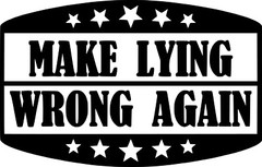 Make Lying Wrong Again Die Cut Vinyl Decal Truck Car Sticker Laptop Window