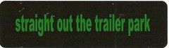Motorcycle Sticker for Helmets or toolbox #836 straight out the trailer park