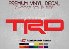 TRD Vinyl Decal for Toyota Truck Tacoma Tundra 4runner Camry Rav4 Window Sticker