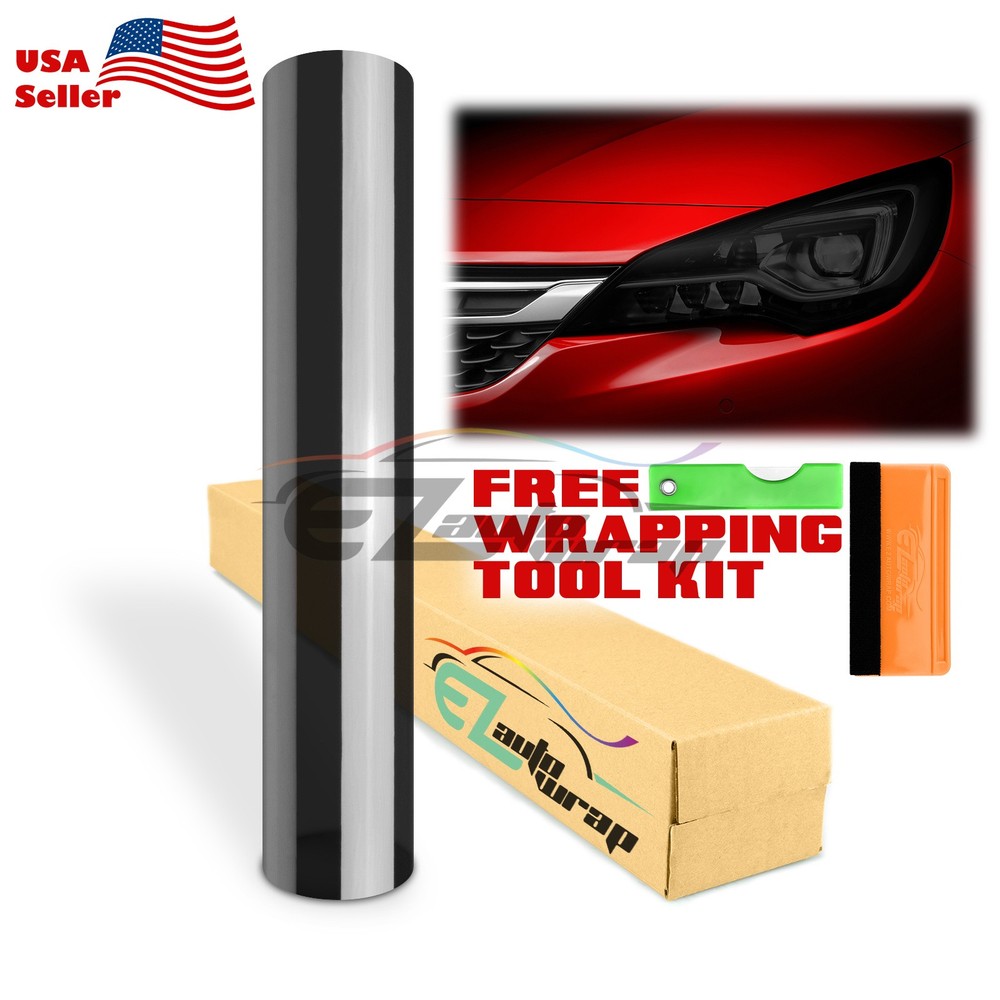 *Extra Wide* 16″ Dark Black Headlights Taillight Fog Lights Lamp Vinyl Tint Film