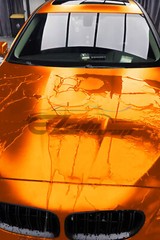 ESSMO PET Romance Chrome Lava Orange Auto Car Vehicle Vinyl Wrap Decal Sticker