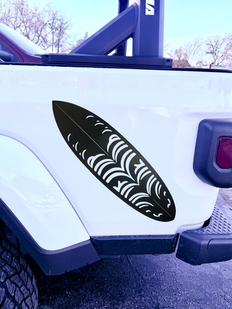 Surfboard Vinyl Decal for Vehicle Windows Laptops Any Smooth Surface design #15
