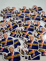 6 I DID THAT Trump Gas Pump Stickers Inflation 2.1″ x 1.9″ Printed in the USA