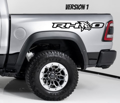 Ram RHO Angry Rhino Bedside Decals Graphics Pair