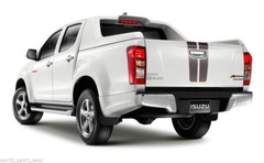SILVER RED FRONT REAR TAILGATE STICKER X-SERIES FOR ISUZU D-MAX DMAX 2012-2016